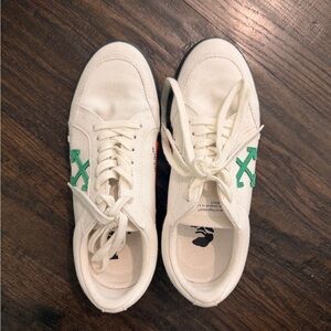 Off-White Sneakers in White and Green